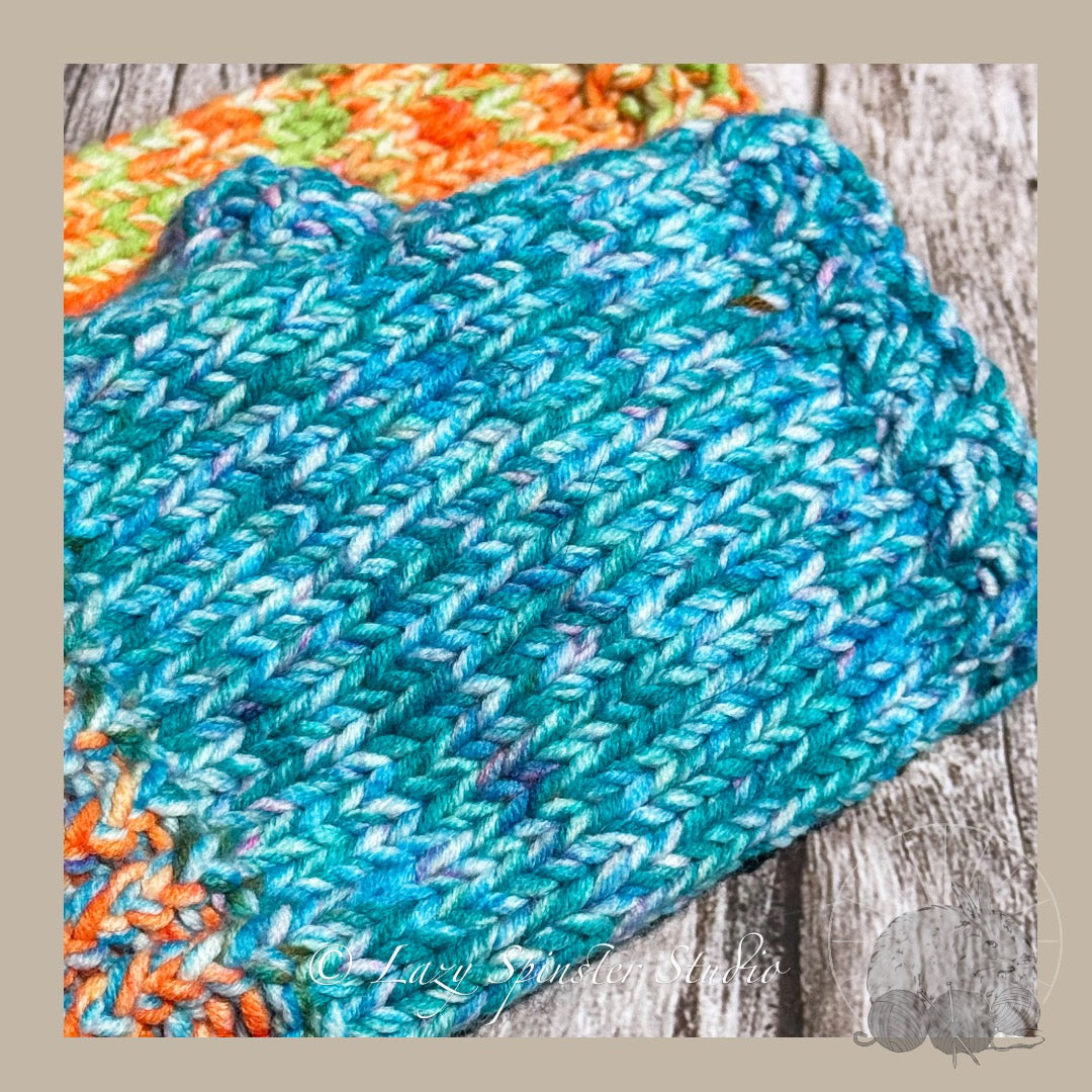 Orange Crush & Cobalt Charm Mitts