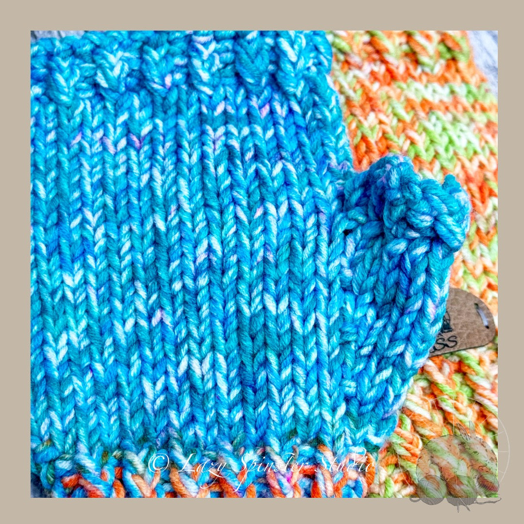 Orange Crush & Cobalt Charm Mitts