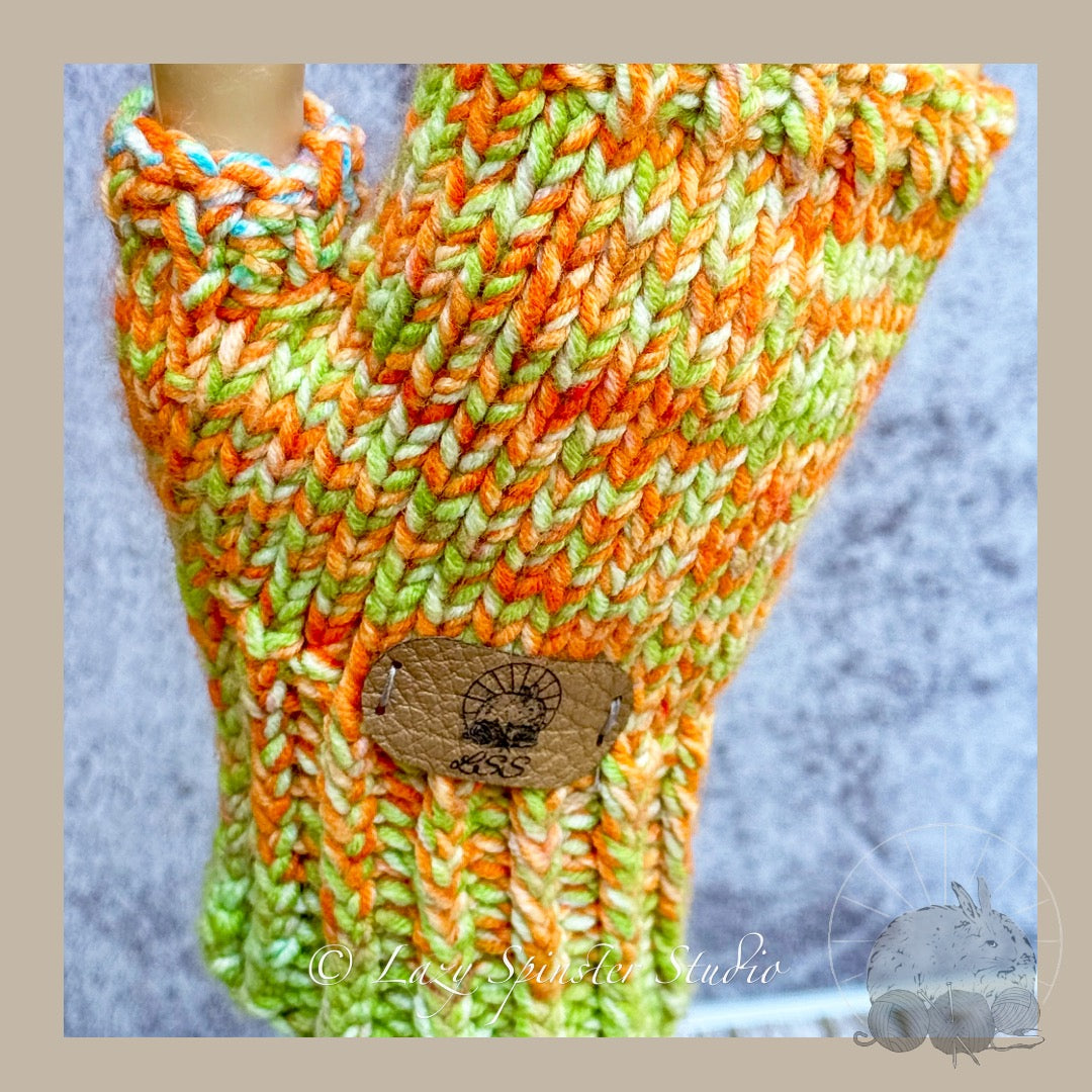 Orange Crush & Cobalt Charm Mitts