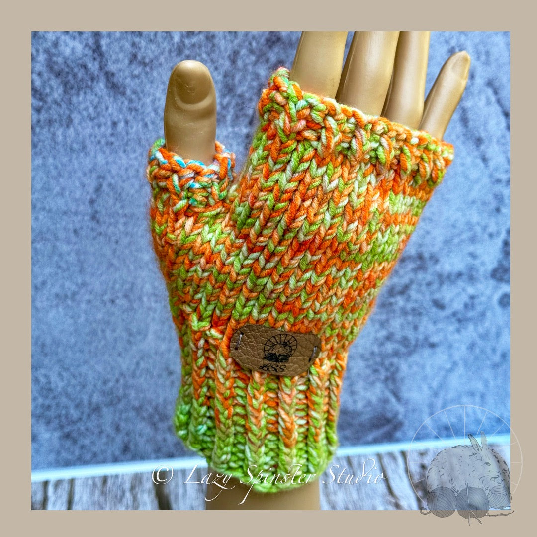 Orange Crush & Cobalt Charm Mitts