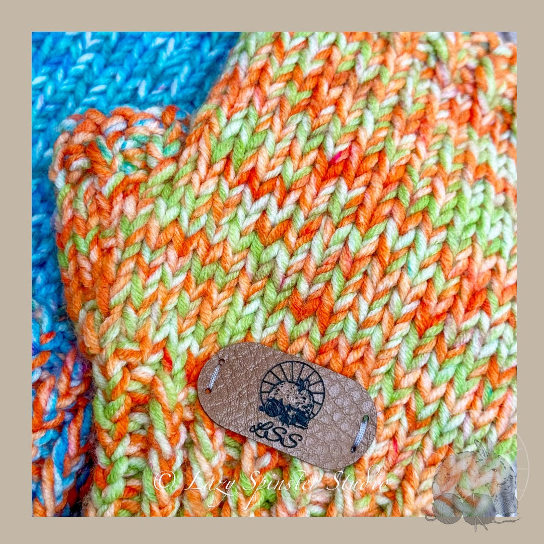 Orange Crush & Cobalt Charm Mitts