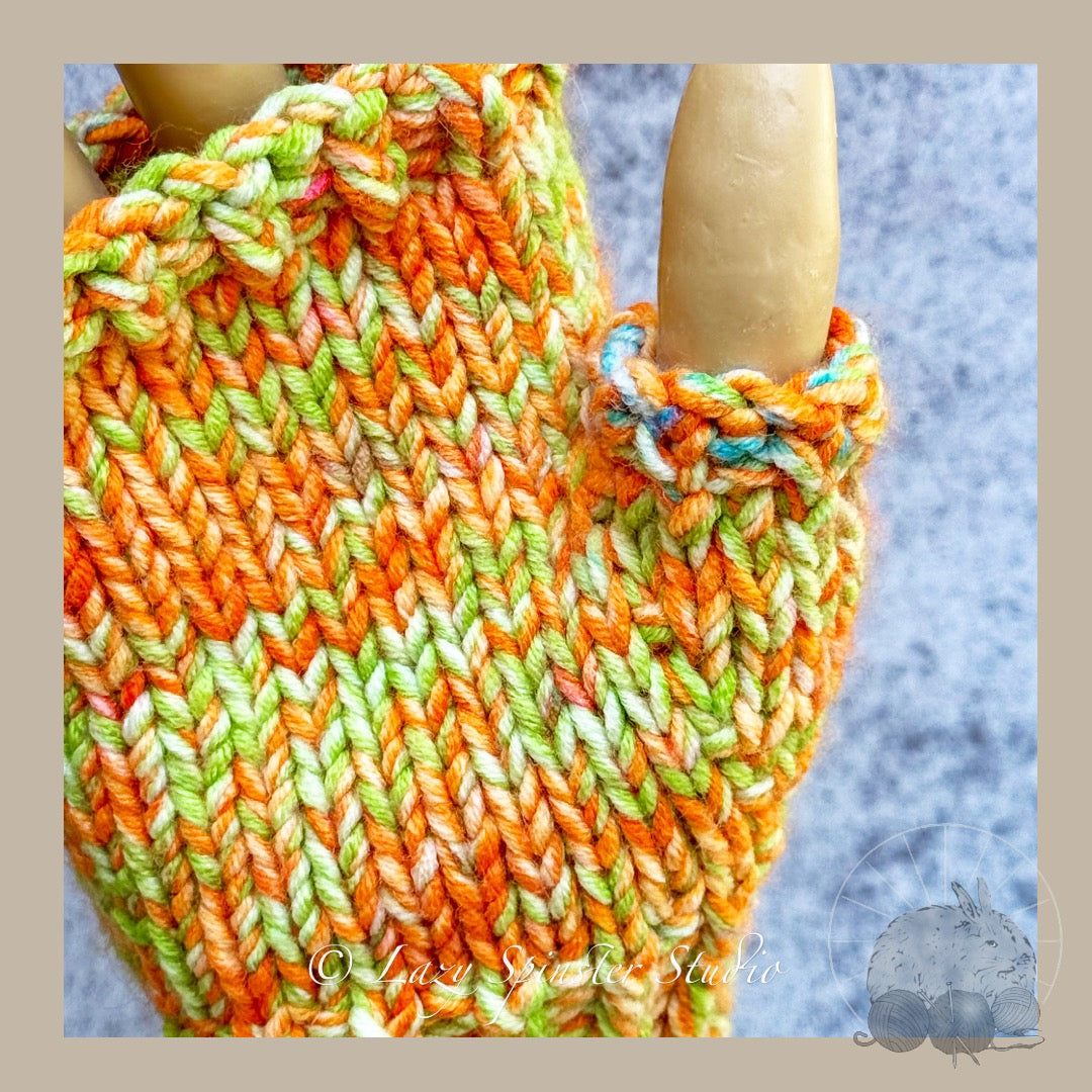 Orange Crush & Cobalt Charm Mitts
