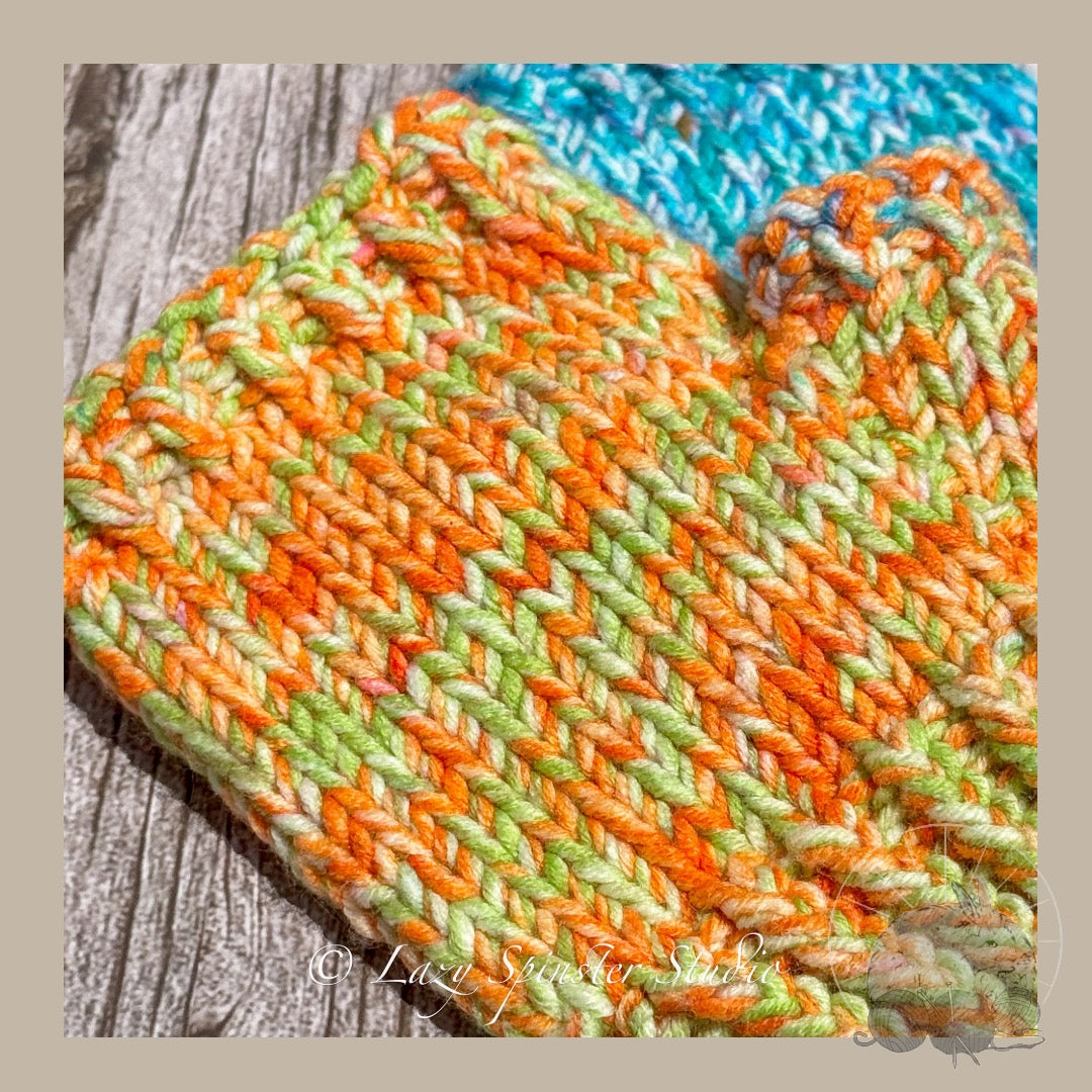 Orange Crush & Cobalt Charm Mitts