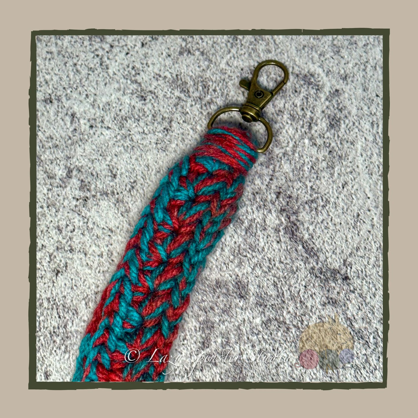 Handmade Crochet Wristlet Keychains - Upcycled Scrap Yarn Key Holders