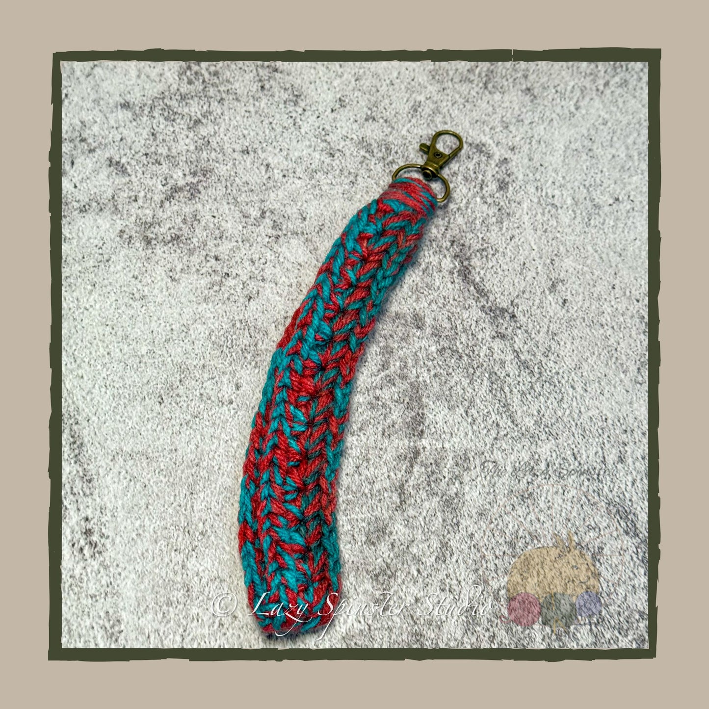 Handmade Crochet Wristlet Keychains - Upcycled Scrap Yarn Key Holders