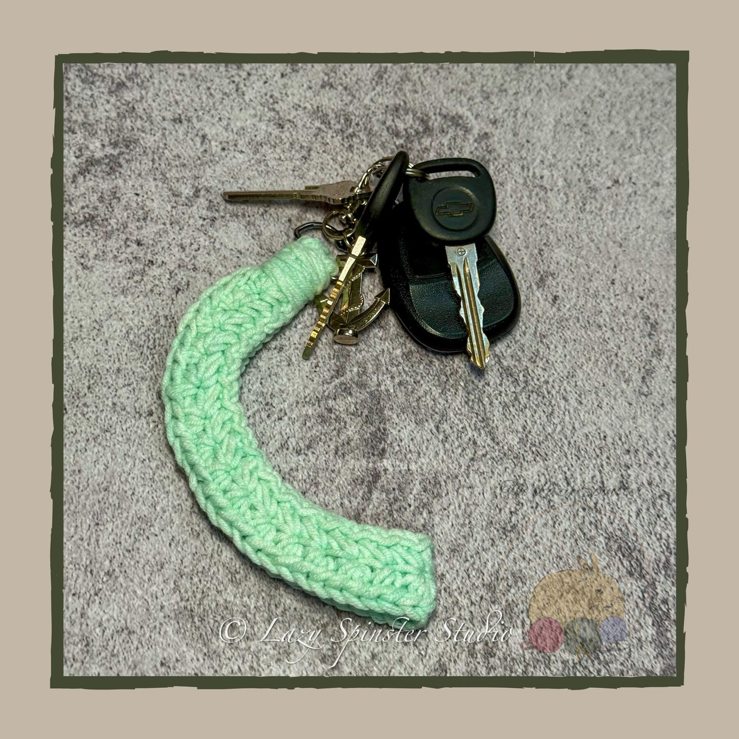 Handmade Crochet Wristlet Keychains - Upcycled Scrap Yarn Key Holders