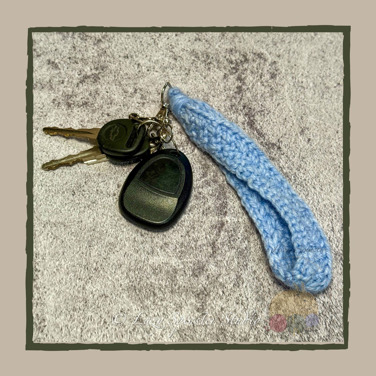 Handmade Crochet Wristlet Keychains - Upcycled Scrap Yarn Key Holders