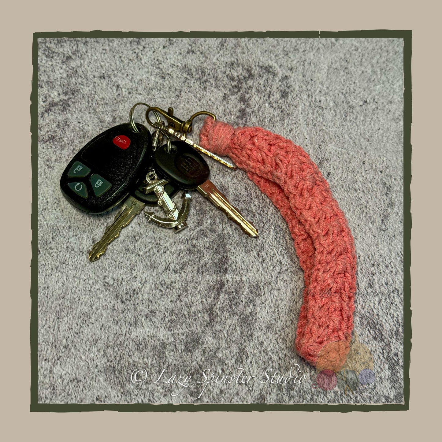 Handmade Crochet Wristlet Keychains - Upcycled Scrap Yarn Key Holders