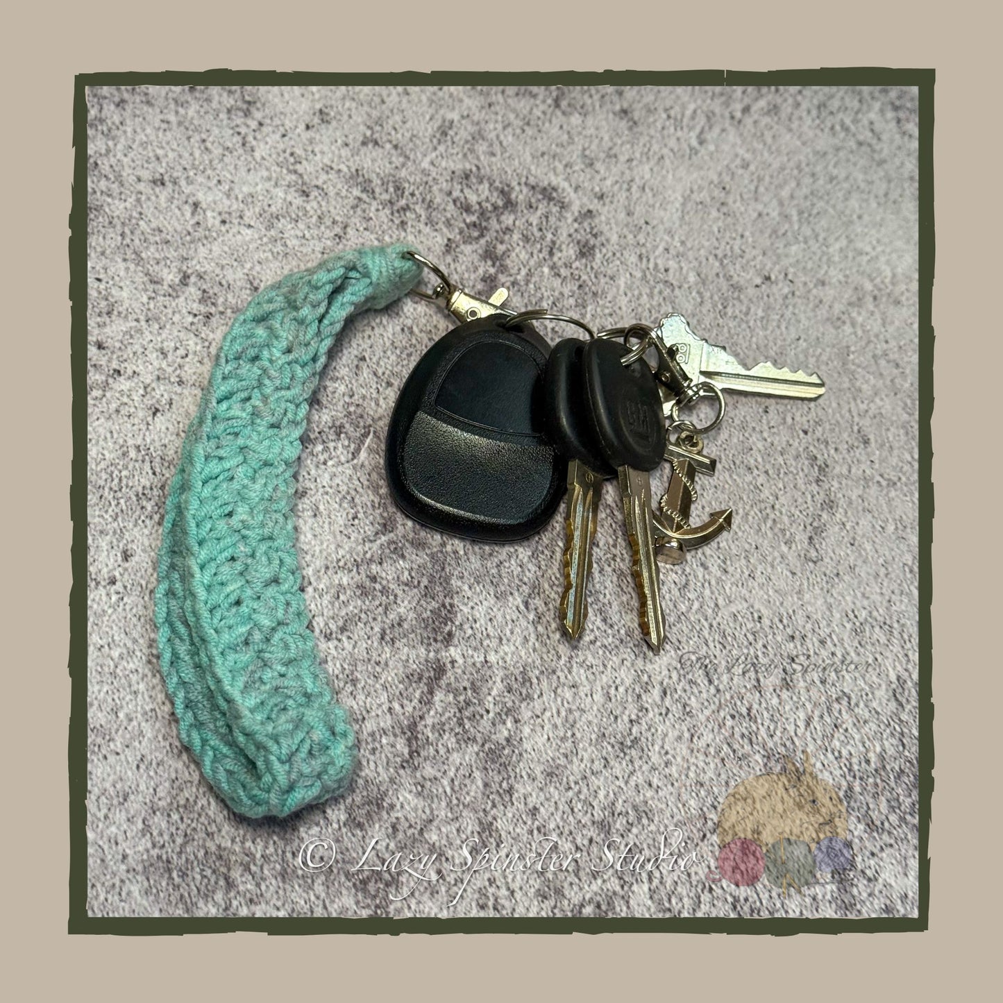 Handmade Crochet Wristlet Keychains - Upcycled Scrap Yarn Key Holders
