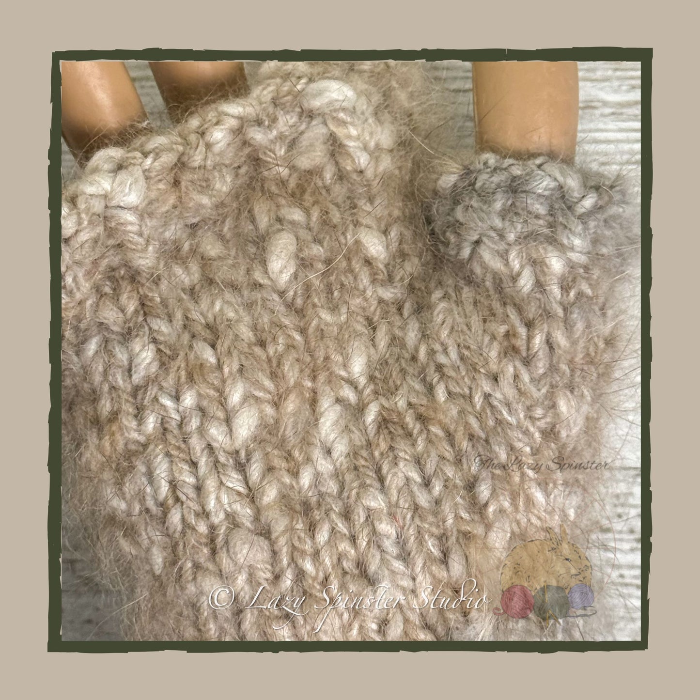 Hand Knit Fingerless Mitts - Handspun Angora & Mohair, Cozy Gloves for All Seasons