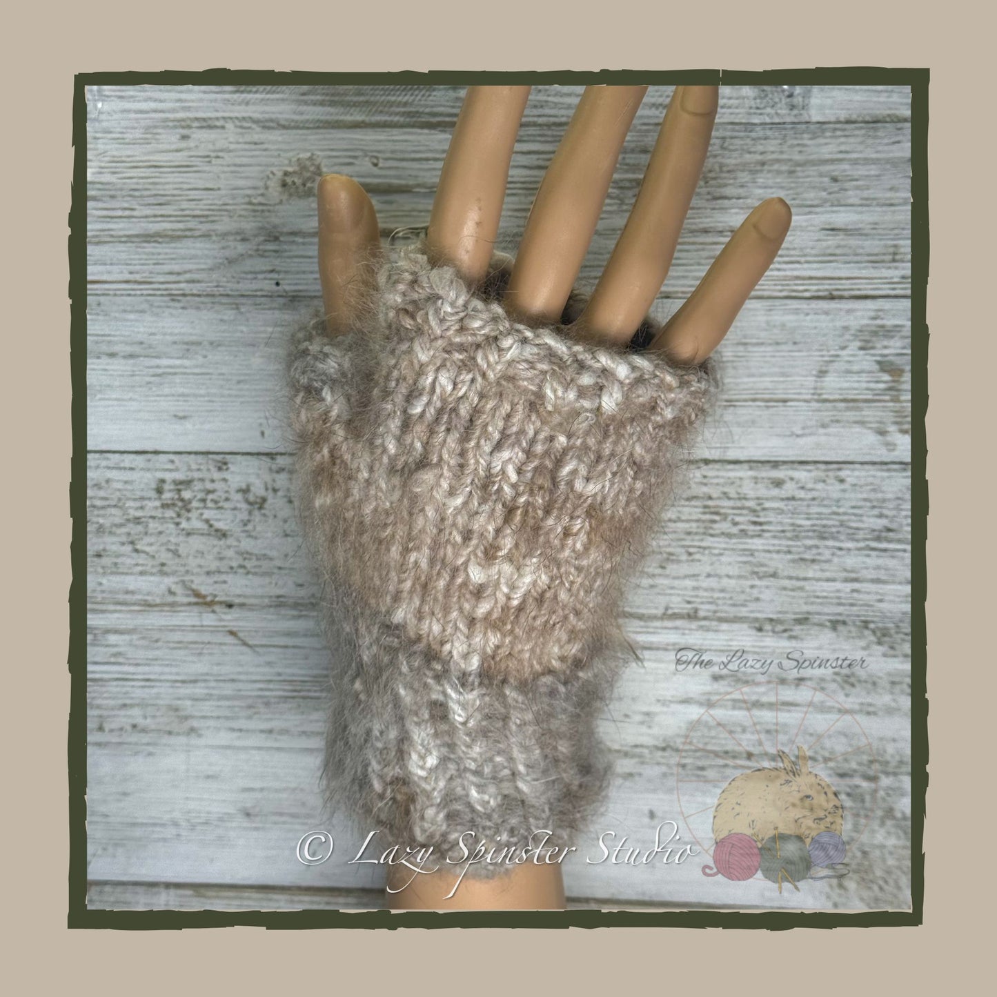 Hand Knit Fingerless Mitts - Handspun Angora & Mohair, Cozy Gloves for All Seasons
