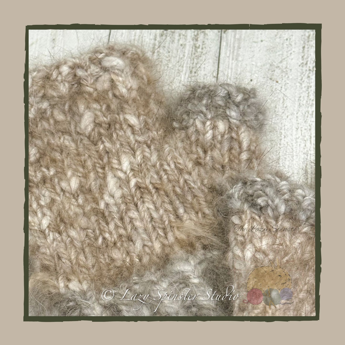 Hand Knit Fingerless Mitts - Handspun Angora & Mohair, Cozy Gloves for All Seasons