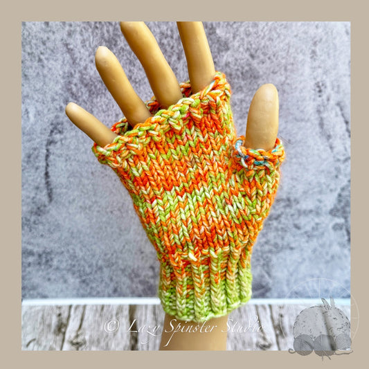 Orange Crush & Cobalt Charm Mitts